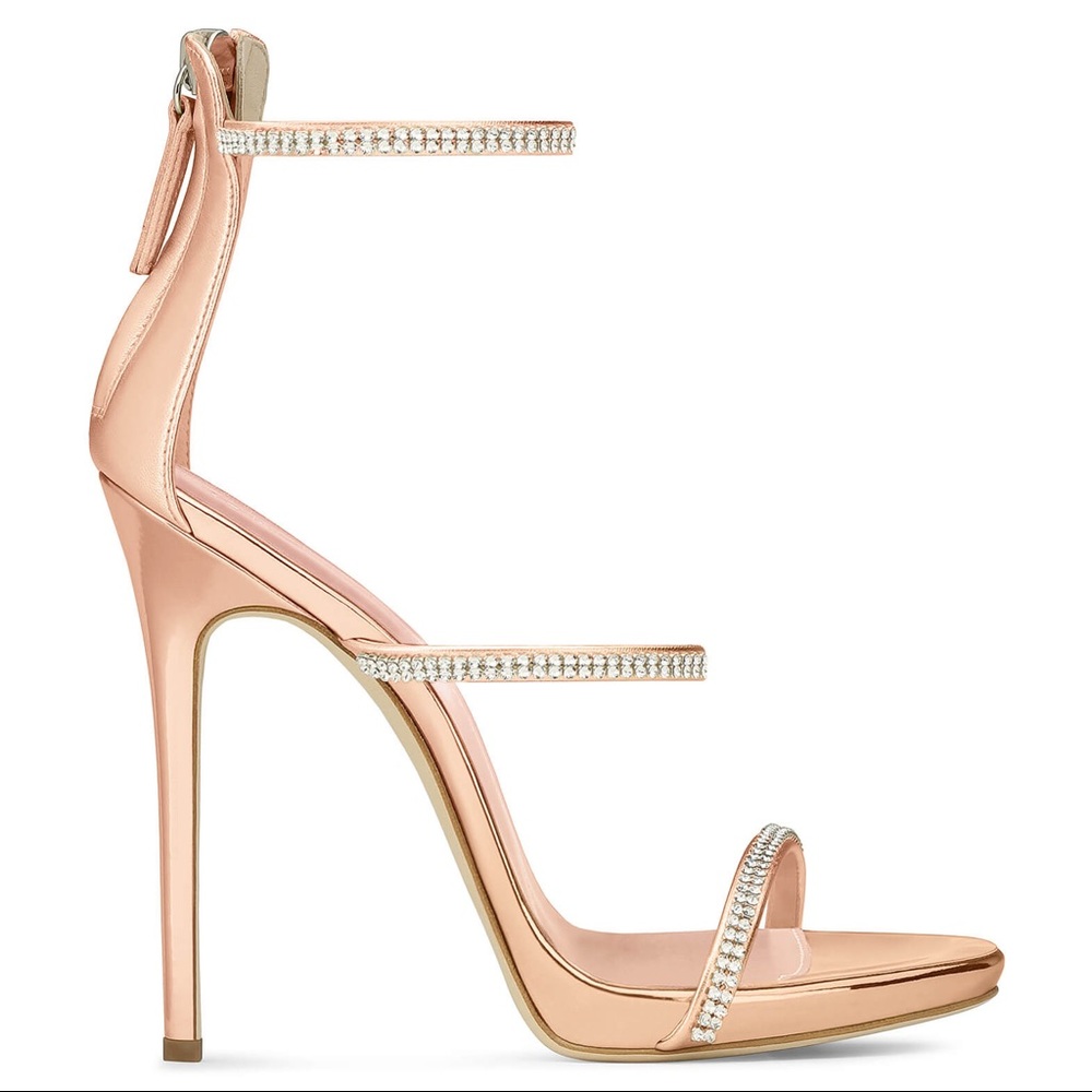 Giuseppe Zanotti Harmony Crystal rose gold sandal
